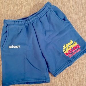 Blue Madhappy Local Optimist Hotline shorts